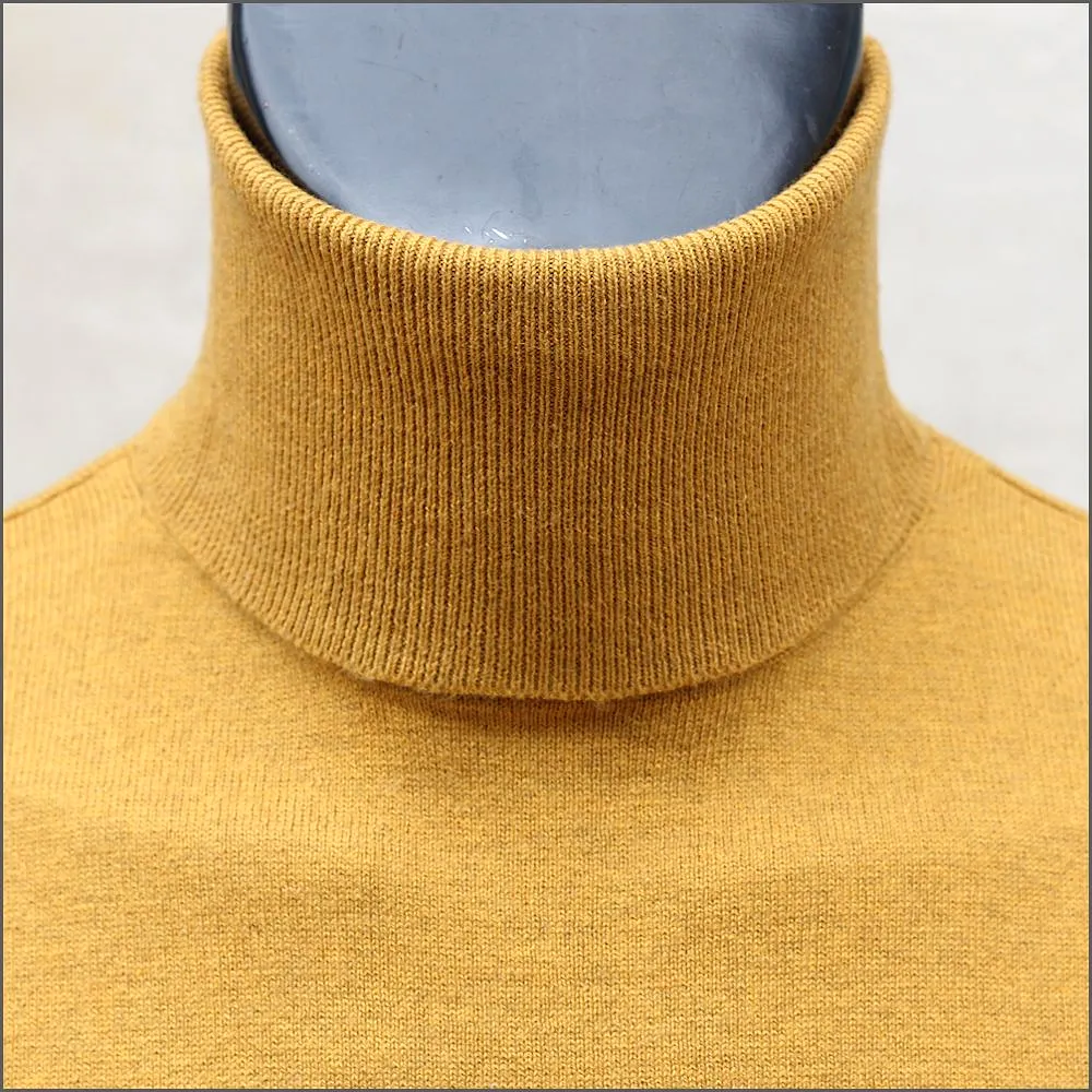 Tootal Mustard Wool Blend Roll Neck.