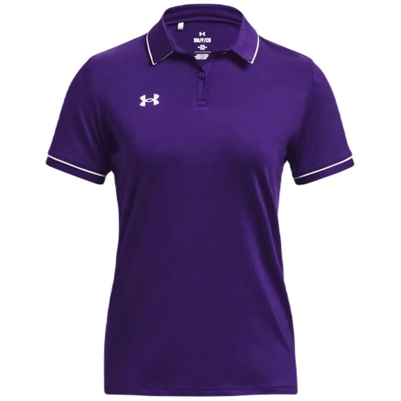 Under Armour Women's Purple/White Team Tipped Polo