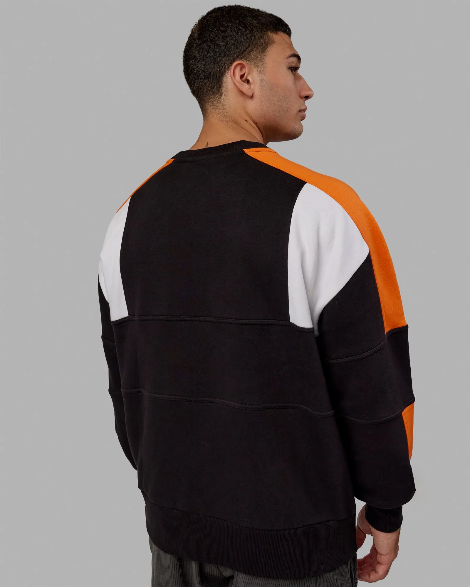 Unisex Slam Sweater Oversize - Black-Ultra Orange