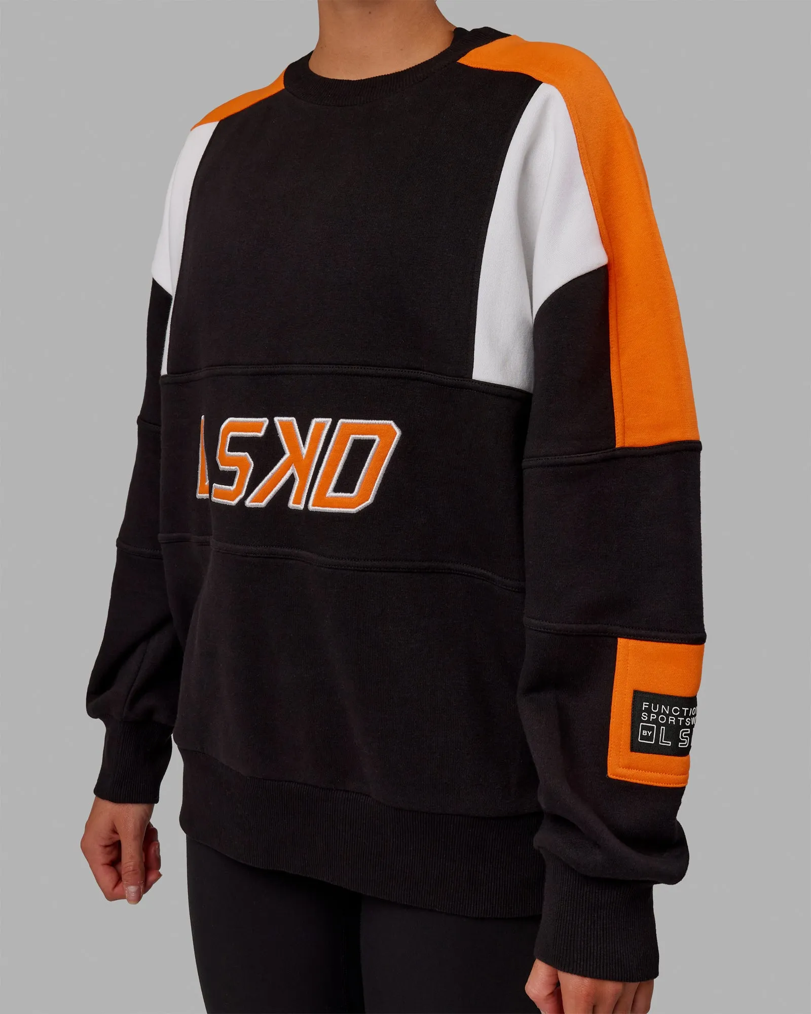 Unisex Slam Sweater Oversize - Black-Ultra Orange