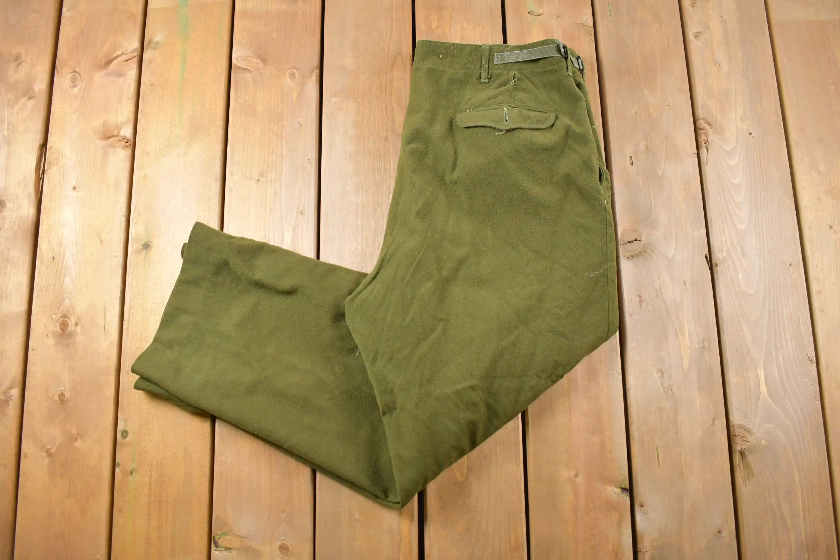 Vintage 1950s US Army Olive Green Cargo Pants Size 38  / True Vintage / Army Pants / Military Pant's / Vintage Cargos / Made In 