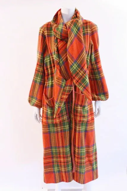 Vintage 70's BONNIE CASHIN Plaid Coat