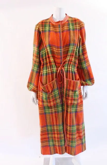 Vintage 70's BONNIE CASHIN Plaid Coat