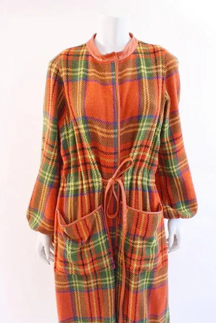 Vintage 70's BONNIE CASHIN Plaid Coat