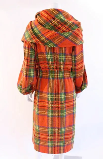 Vintage 70's BONNIE CASHIN Plaid Coat