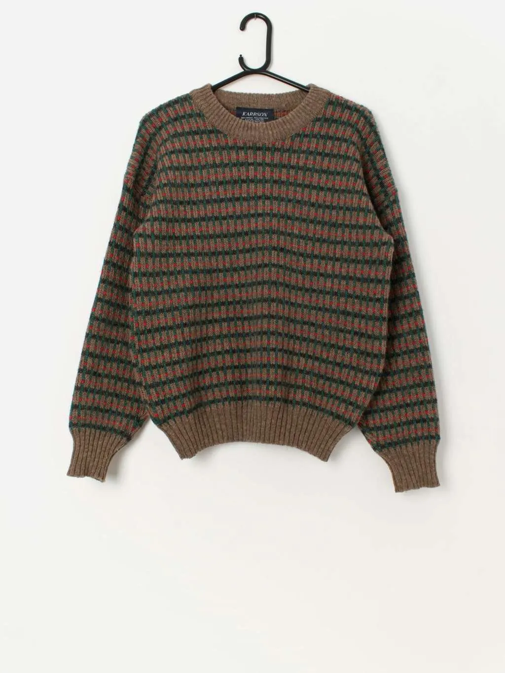 Vintage men’s Norwegian wool sweater in brown – Medium