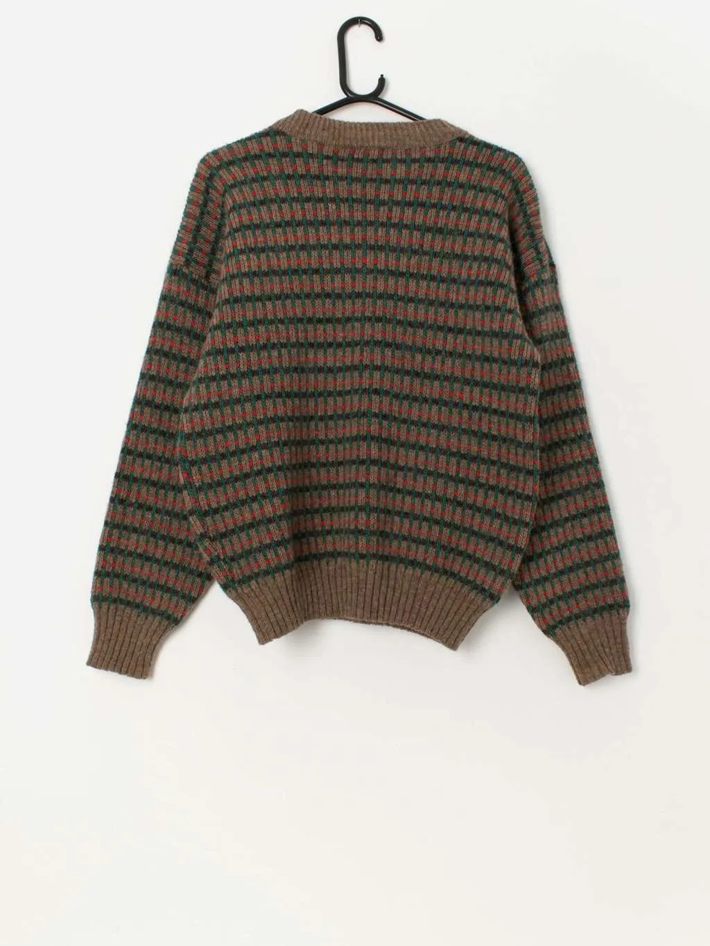 Vintage men’s Norwegian wool sweater in brown – Medium