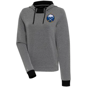 Women's Buffalo Sabres  Antigua Black Axe Bunker Tri-Blend Pullover Hoodie