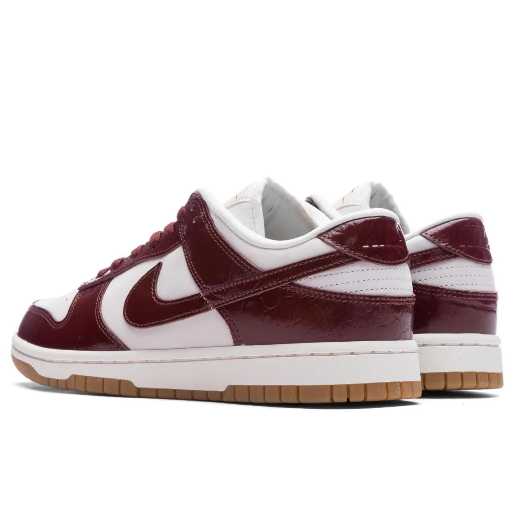 Women's Dunk Low LX 'Team Red Croc' - Phantom/Dark Team Red/Sail