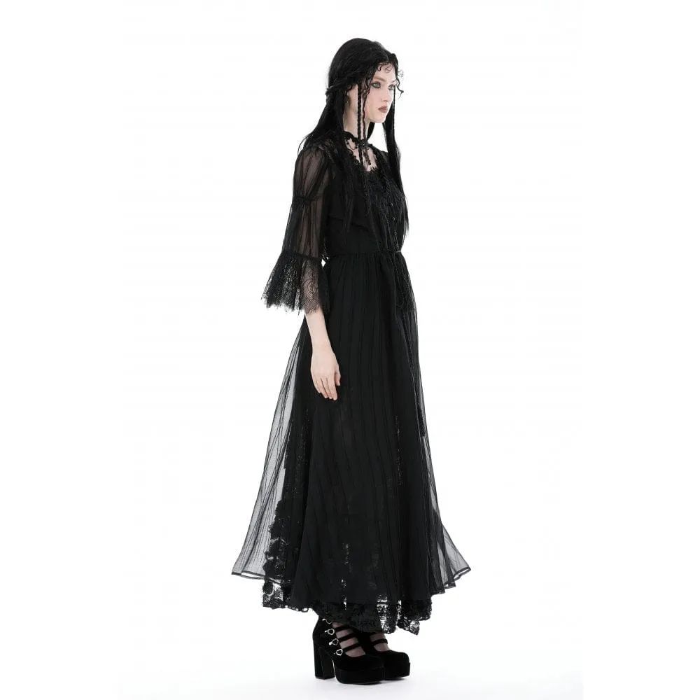 Women's Gothic Half-sleeved V-neck Sheer Coat