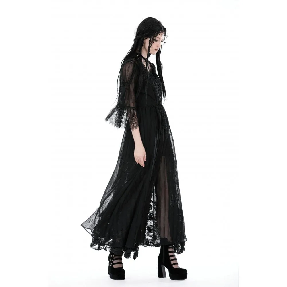 Women's Gothic Half-sleeved V-neck Sheer Coat