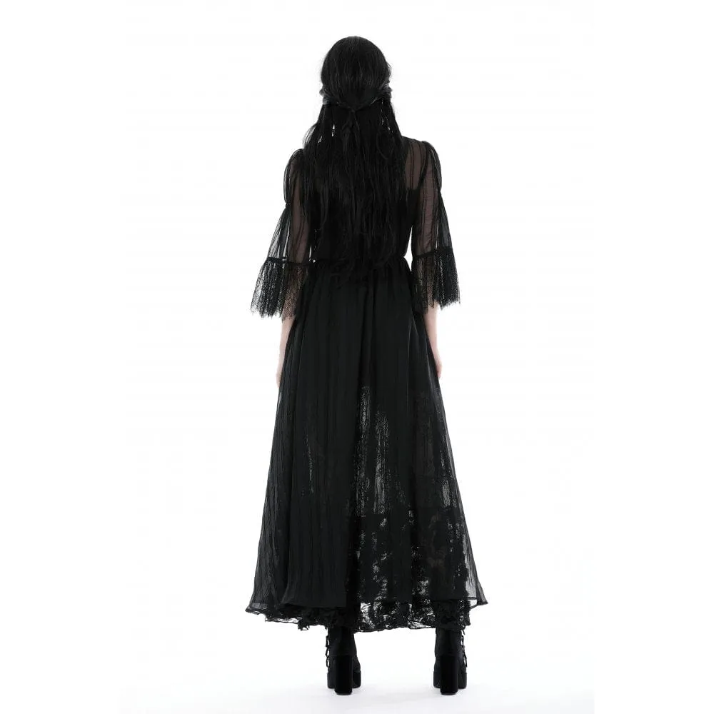 Women's Gothic Half-sleeved V-neck Sheer Coat