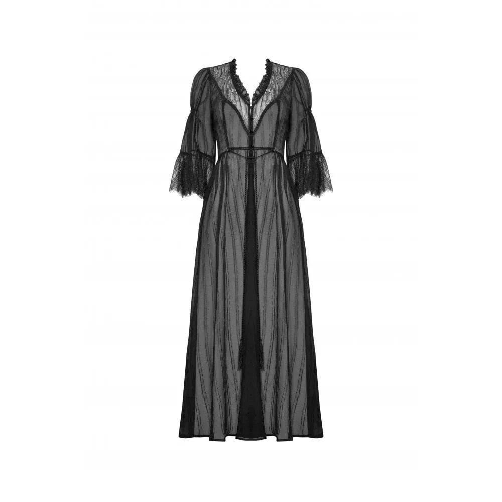 Women's Gothic Half-sleeved V-neck Sheer Coat