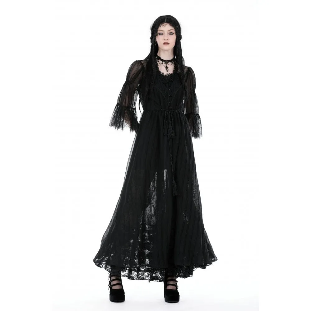 Women's Gothic Half-sleeved V-neck Sheer Coat