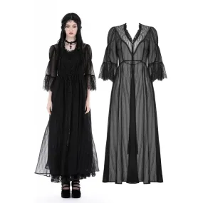 Women's Gothic Half-sleeved V-neck Sheer Coat