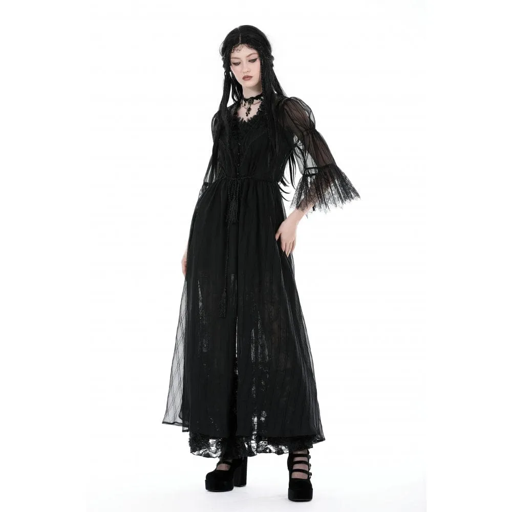 Women's Gothic Half-sleeved V-neck Sheer Coat