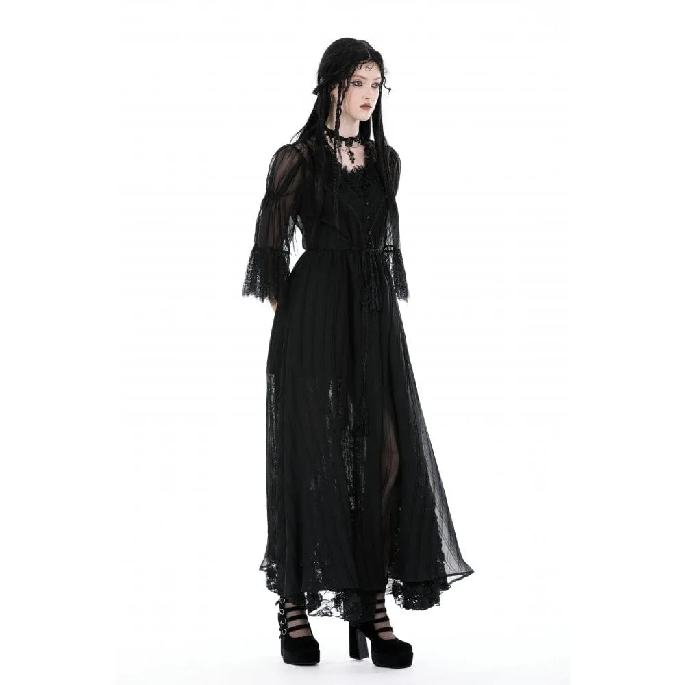 Women's Gothic Half-sleeved V-neck Sheer Coat