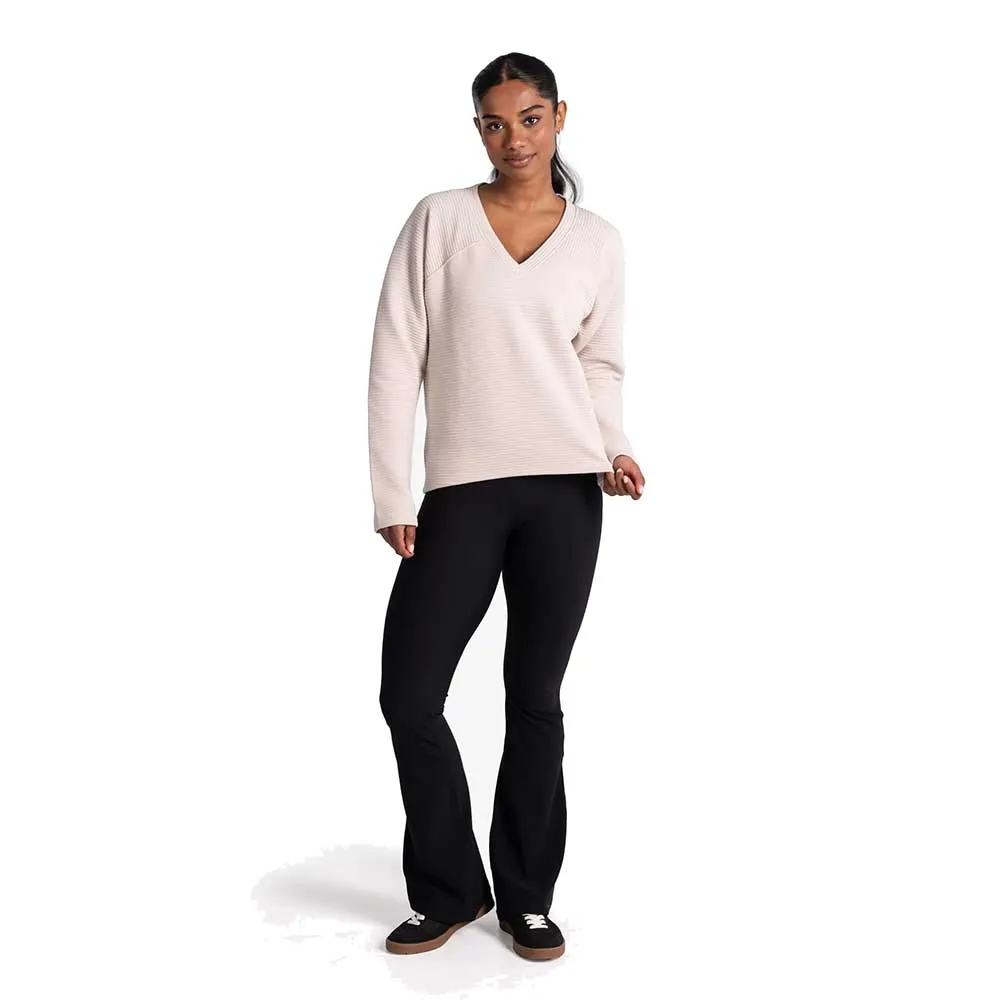 Women's Ottoman V-neck Pullover - Abalone