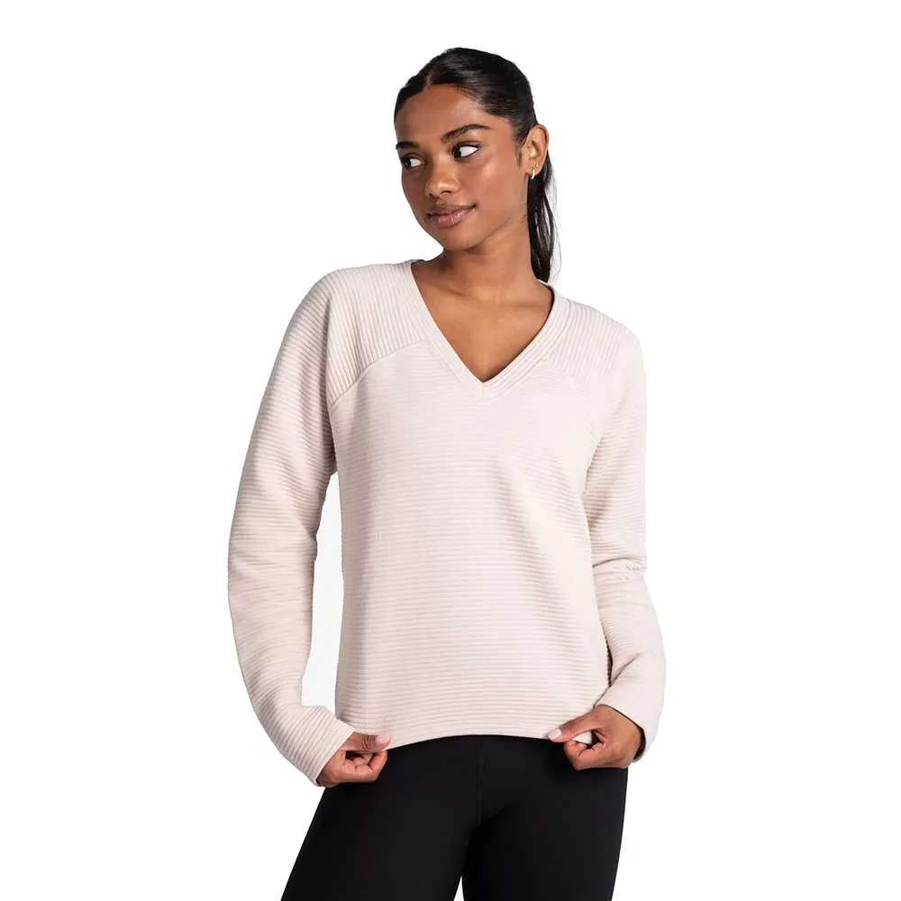 Women's Ottoman V-neck Pullover - Abalone