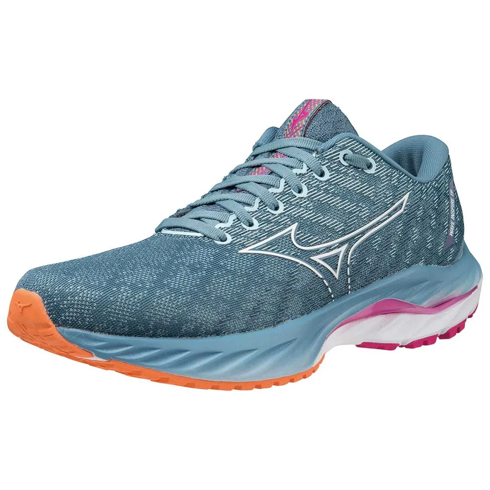 Women's Wave Inspire 19 Running Shoe- Provincial Blue/White- Wide (D)