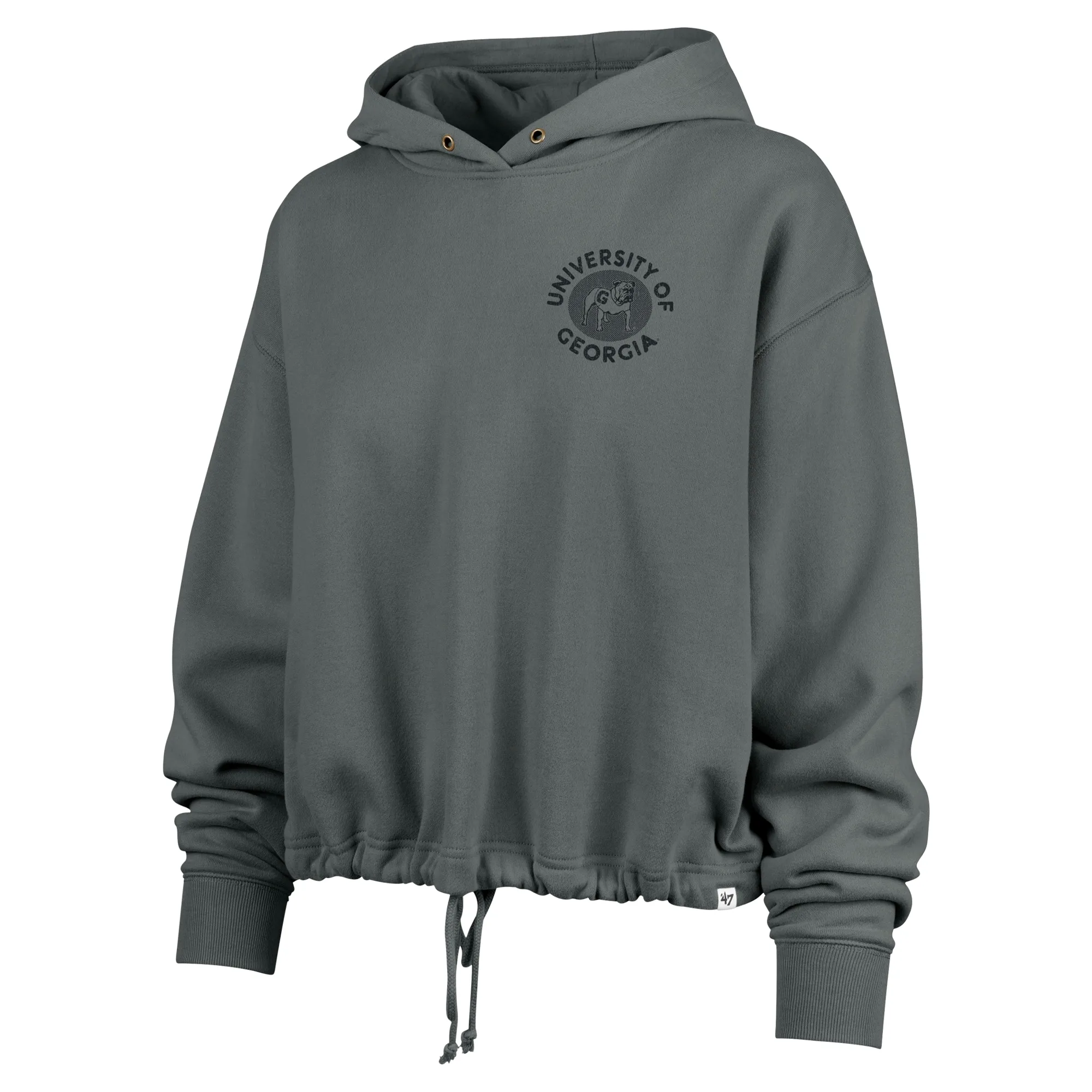 Women's '47  Gray Georgia Bulldogs Luminance Dot Venice Pullover Hoodie