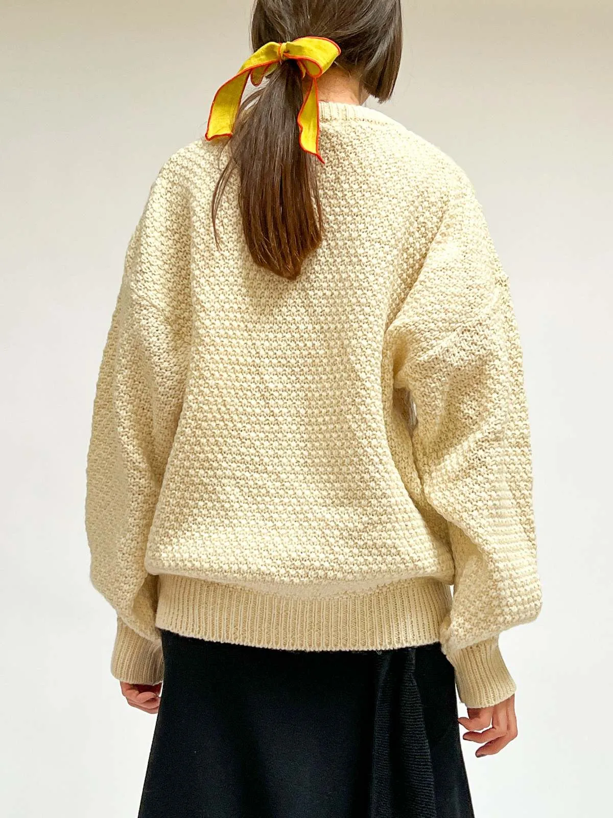 Wool Cableknit Sweater - Cream