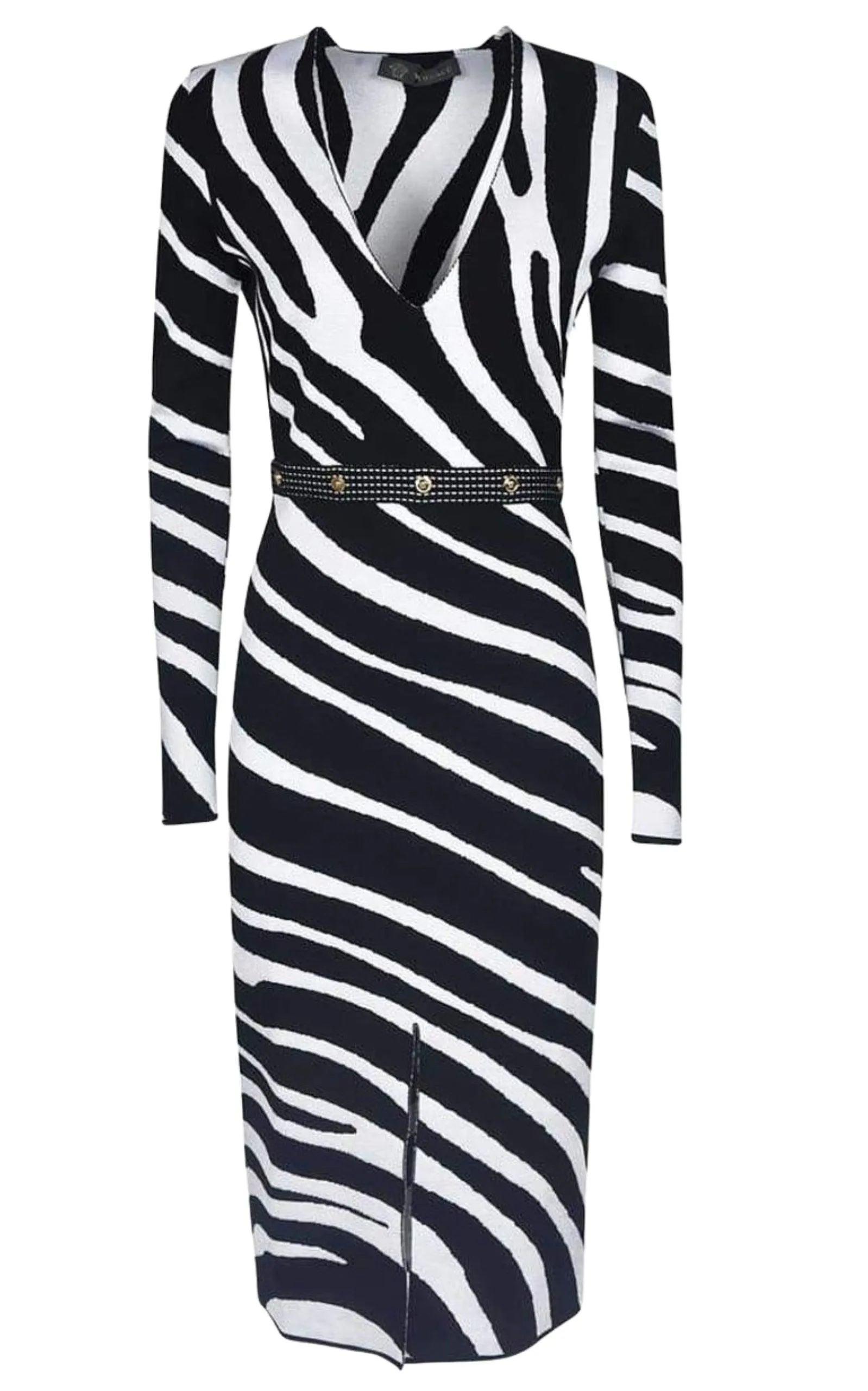 Zebra Print Sweater Dress