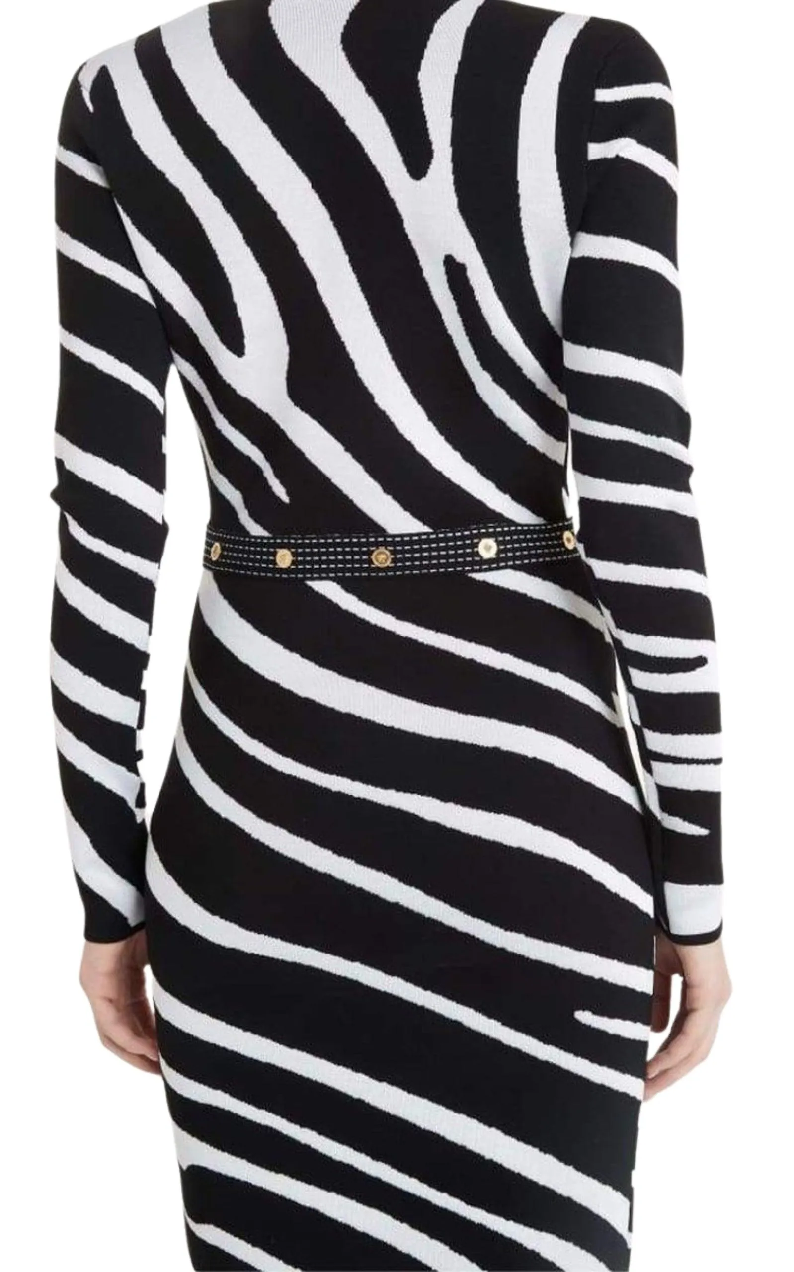 Zebra Print Sweater Dress