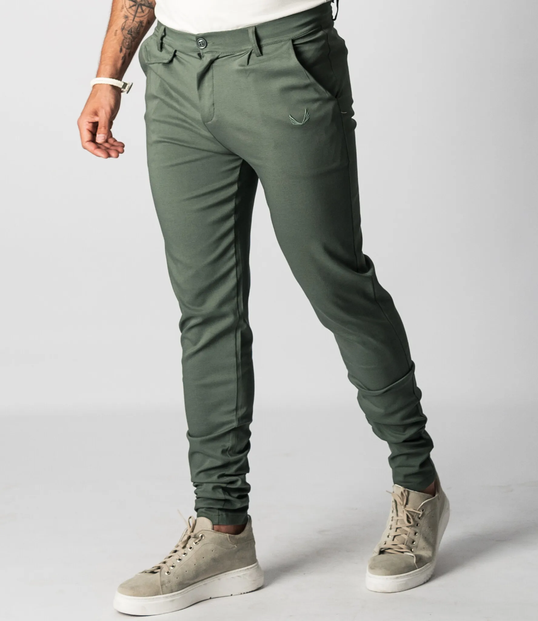 Zumo Slim Fit Pants VALERIO-N-BENGA-T-LONG Army