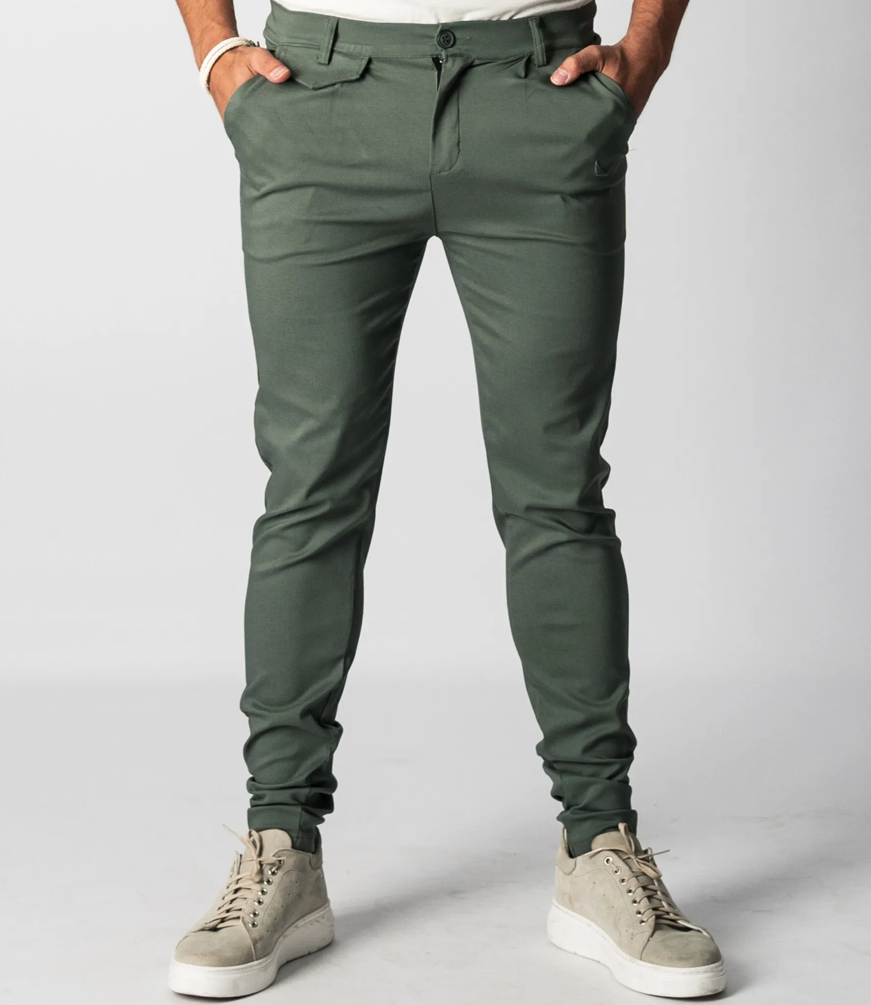 Zumo Slim Fit Pants VALERIO-N-BENGA-T-LONG Army