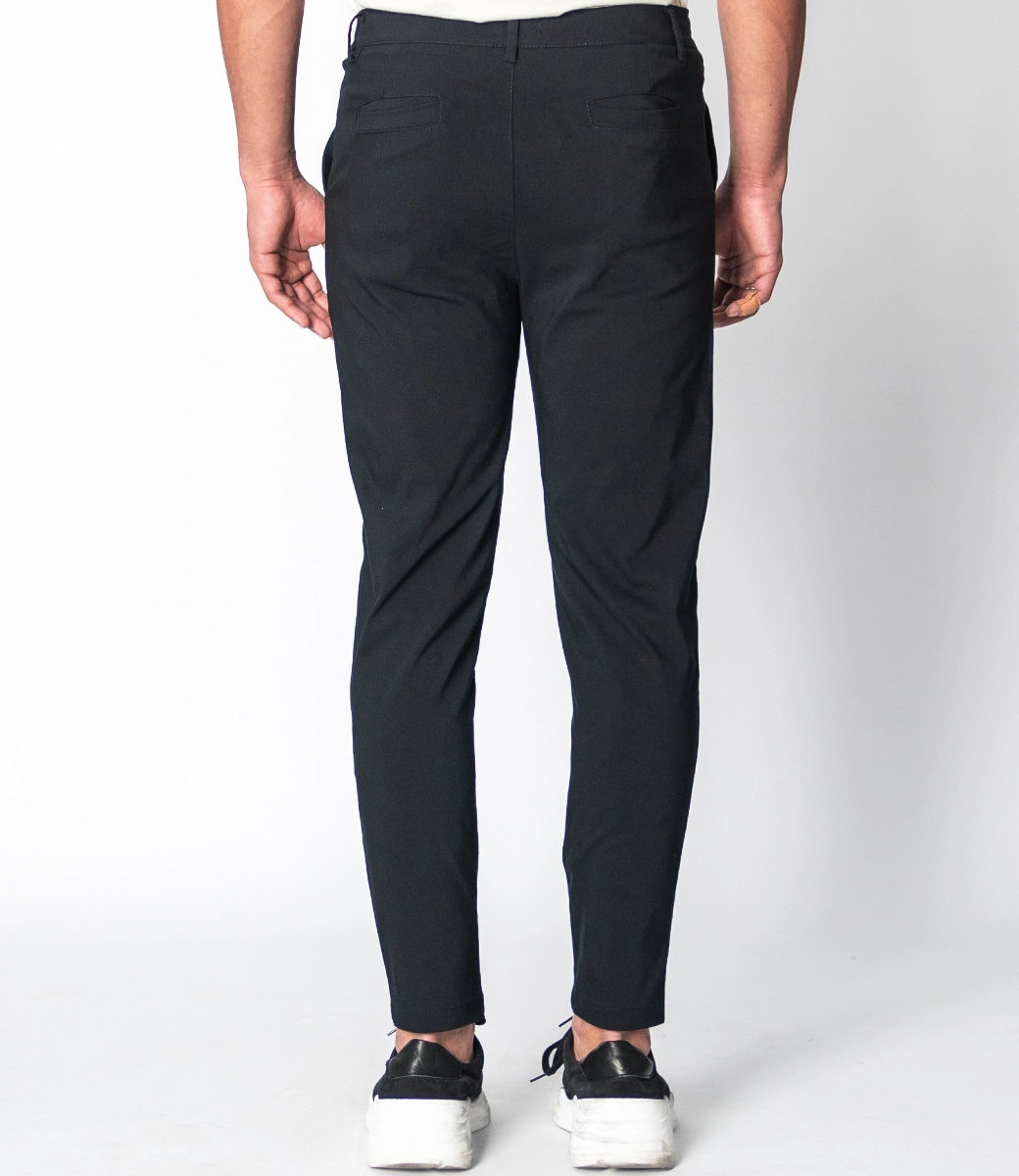 Zumo Slim Fit Pants VALERIO-N-BENGA-T-LONG Black