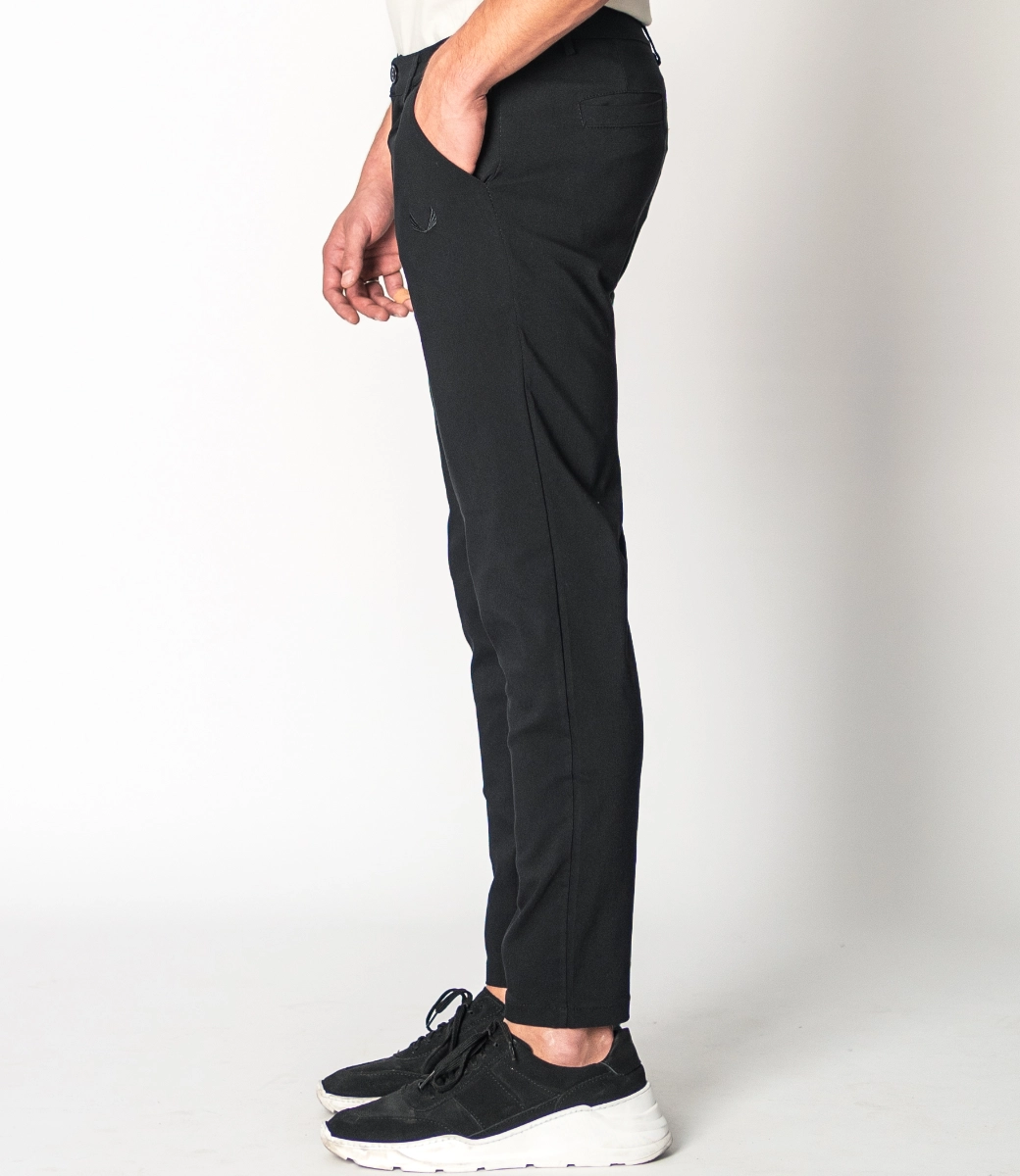 Zumo Slim Fit Pants VALERIO-N-BENGA-T-LONG Black