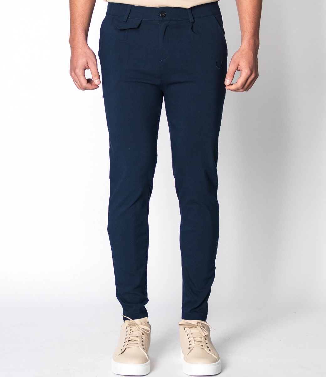 Zumo Slim Fit Pants VALERIO-N-BENGA-T-LONG Navy